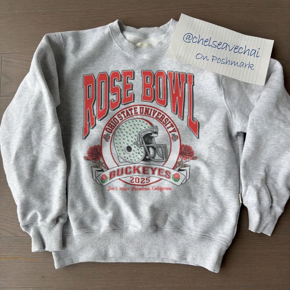 Ohio State Buckeyes Football Sweatshirt Retro 2025 Buckeyes Rose Bowl Shirt tee